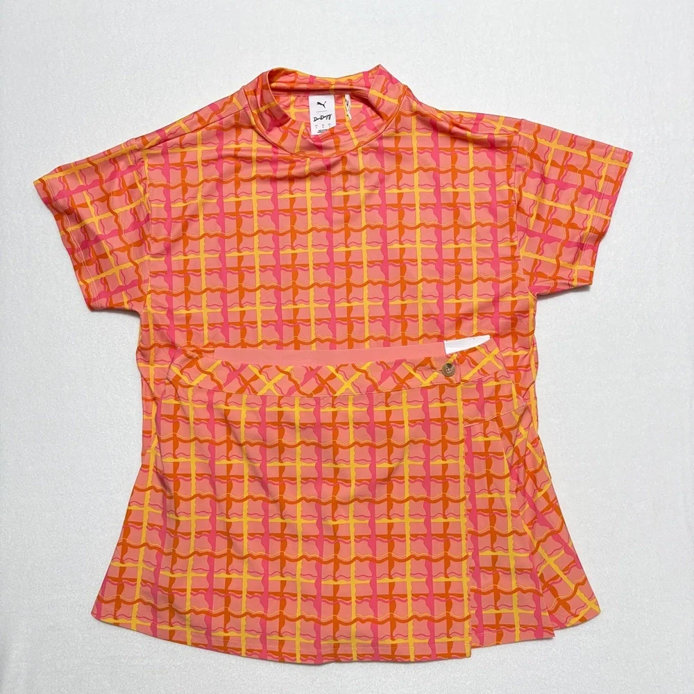 NWT Womens L Puma Dani Dazey Wrap Skirt Skort Polo Golf Tennis Pickleball Set - Picture 5 of 16